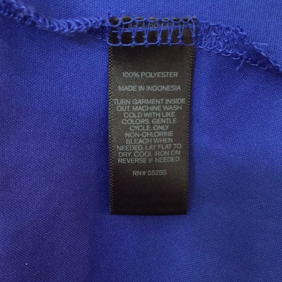 Royal blue lace skater dress with lining - Picture 7 of 8